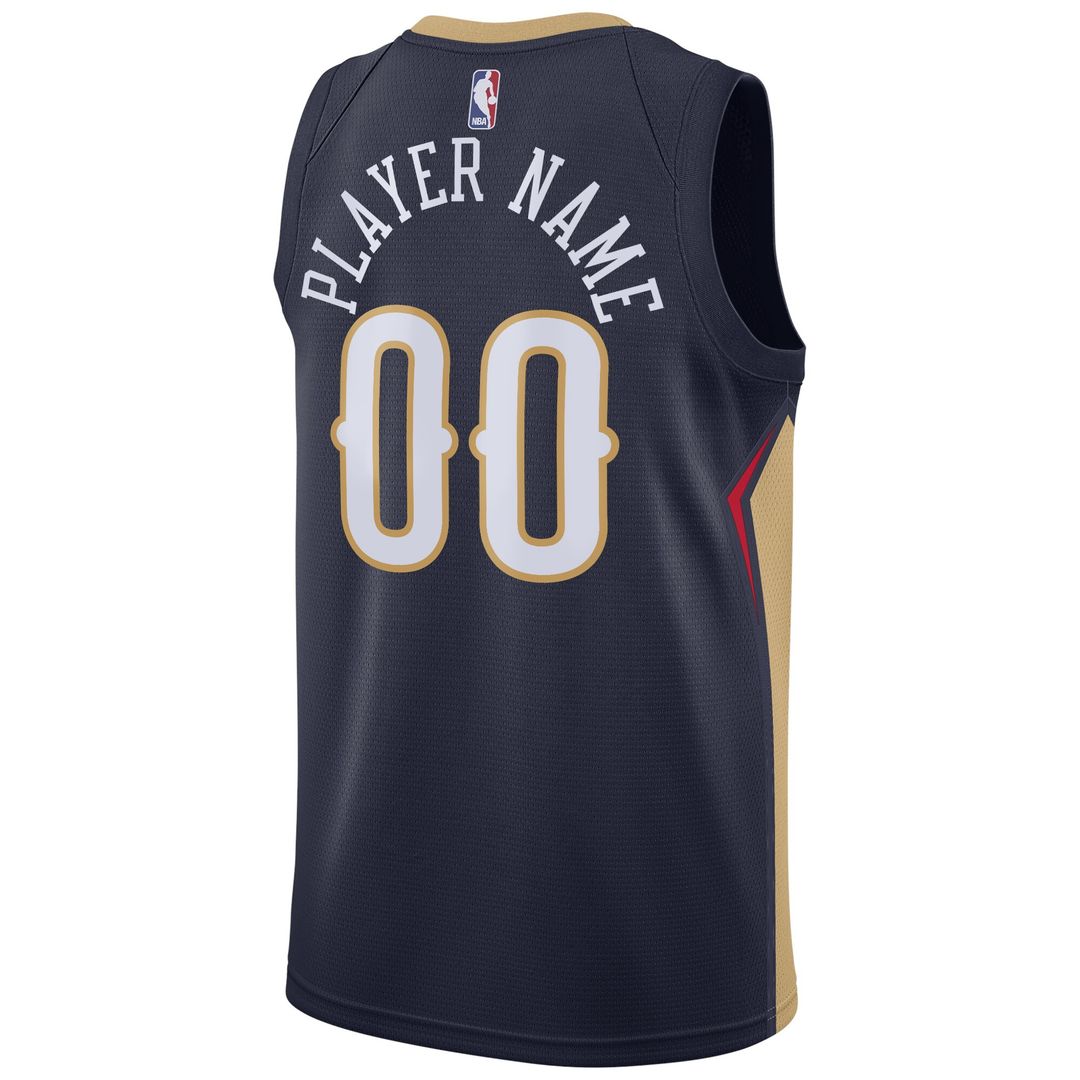 New Orleans Pelicans Nike Swingman Custom Jersey Navy - Icon Edition Team Jersey Sports Fan Apparel