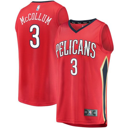 New Orleans Pelicans C.J. McCollum Fanatics Fast Break Replica Player Jersey - Statement Edition - Red Team Jersey Sports Fan Apparel