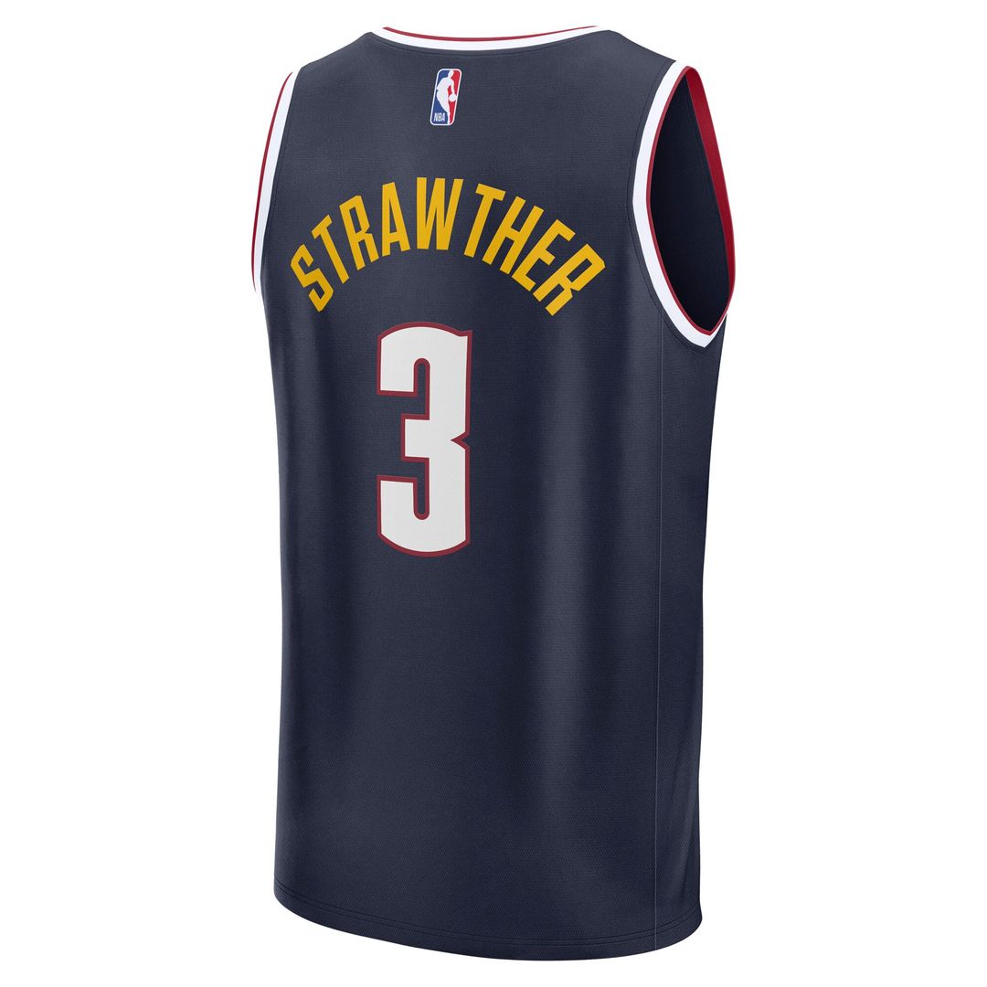 Denver Nuggets Julian Strawther Fanatics Fast Break Replica Player Jersey - Icon Edition - Navy Team Jersey Sports Fan Apparel