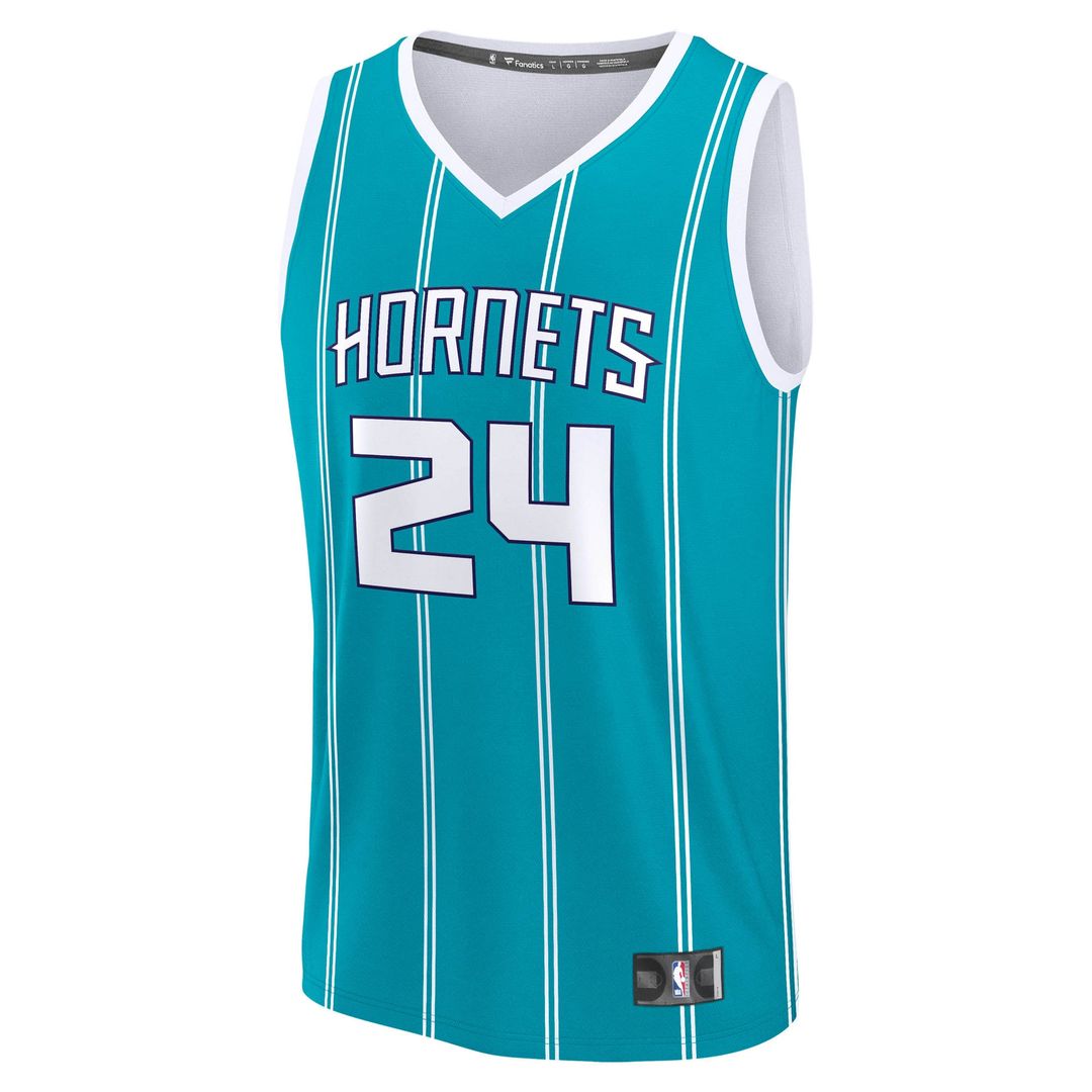 Charlotte Hornets Brandon Miller Fanatics Fast Break Replica Jersey - Icon Edition - Teal Team Jersey Sports Fan Apparel