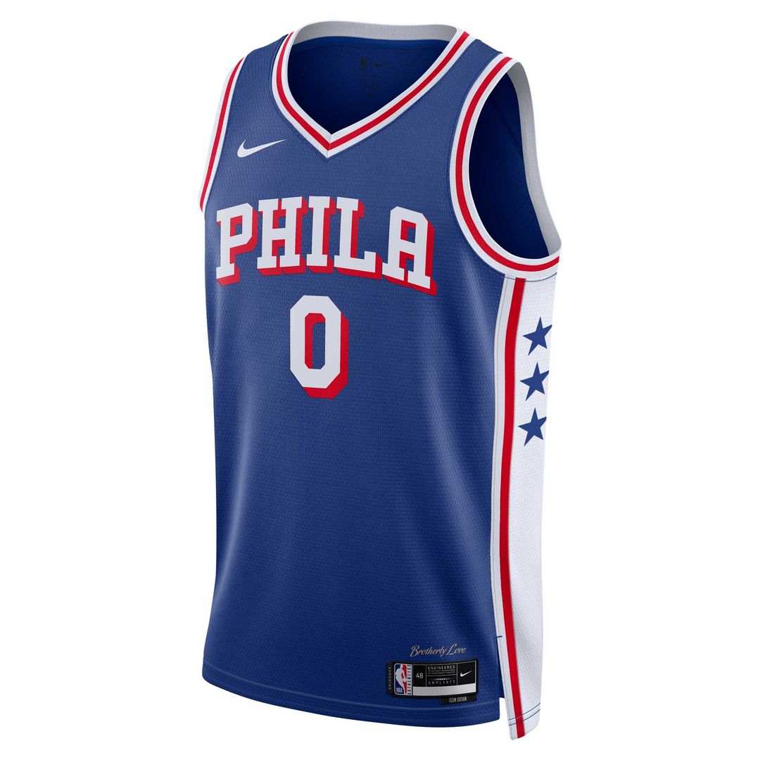 Philadelphia 76ers Tyrese Maxey Nike Unisex Swingman Jersey - Icon Edition - Royal Team Jersey Sports Fan Apparel