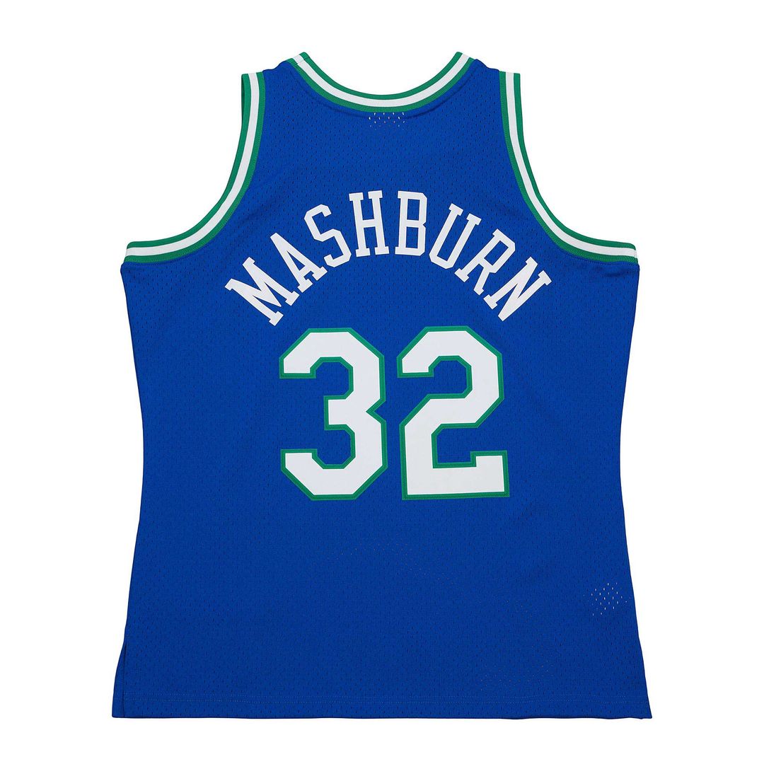 Dallas Mavericks Jamal Mashburn Mitchell & Ness 1993/94 Hardwood Classics Swingman Jersey - Blue Team Jersey Sports Fan Apparel