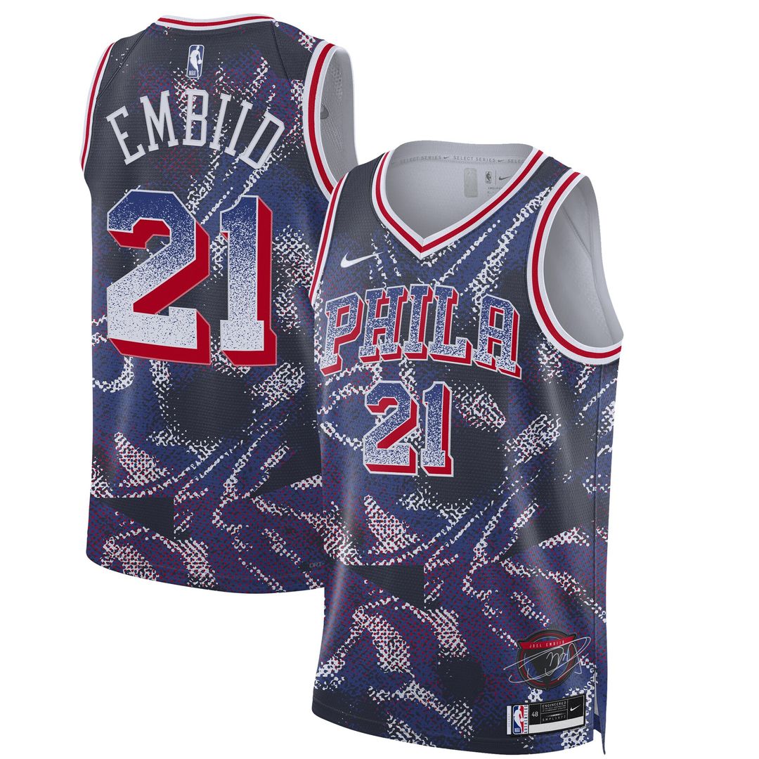 Philadelphia 76ers Joel Embiid Nike Unisex 2025 Select Series Swingman Player Jersey - Navy Team Jersey Sports Fan Apparel