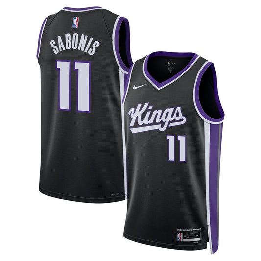 Sacramento Kings Domantas Sabonis Nike Unisex Swingman Player Jersey - Icon Edition - Black Team Jersey Sports Fan Apparel