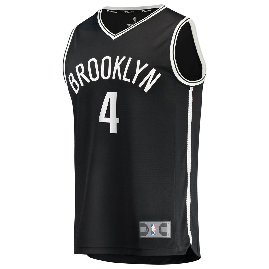 Brooklyn Nets Drake Powell Fanatics Youth Fast Break Replica Jersey - Black - Icon Edition Team Jersey Sports Fan Apparel