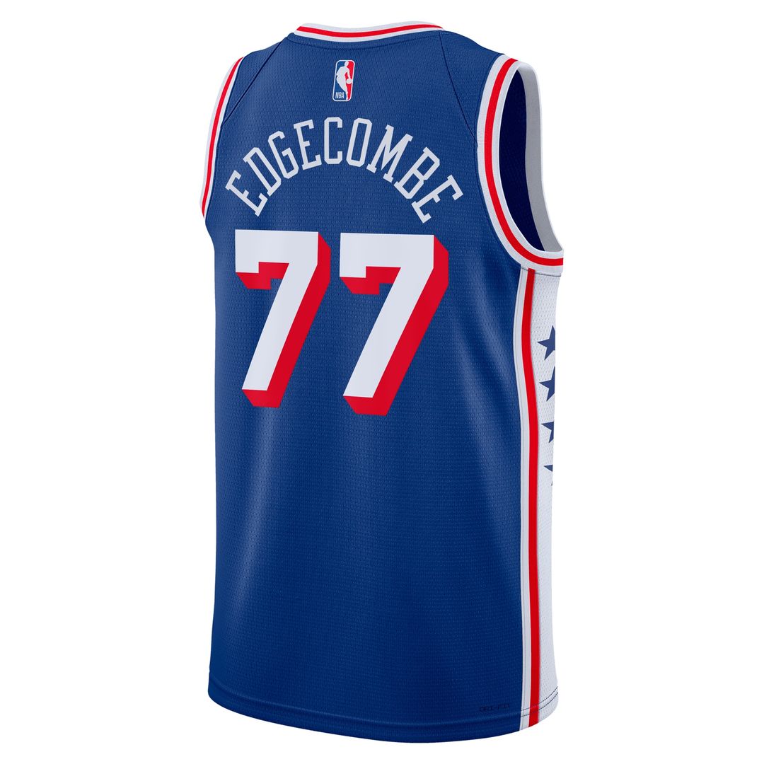 Philadelphia 76ers V. J. Edgecombe Nike Unisex 2025 NBA Draft First Round Pick Swingman Jersey - Icon Edition - Royal Team Jersey Sports Fan Apparel