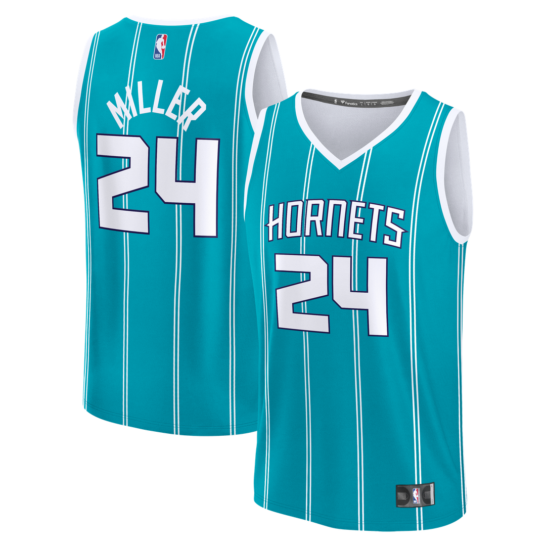 Charlotte Hornets Brandon Miller Fanatics Youth Fast Break Replica Jersey - Teal - Icon Edition Team Jersey Sports Fan Apparel