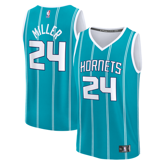 Charlotte Hornets Brandon Miller Fanatics Youth Fast Break Replica Jersey - Teal - Icon Edition Team Jersey Sports Fan Apparel