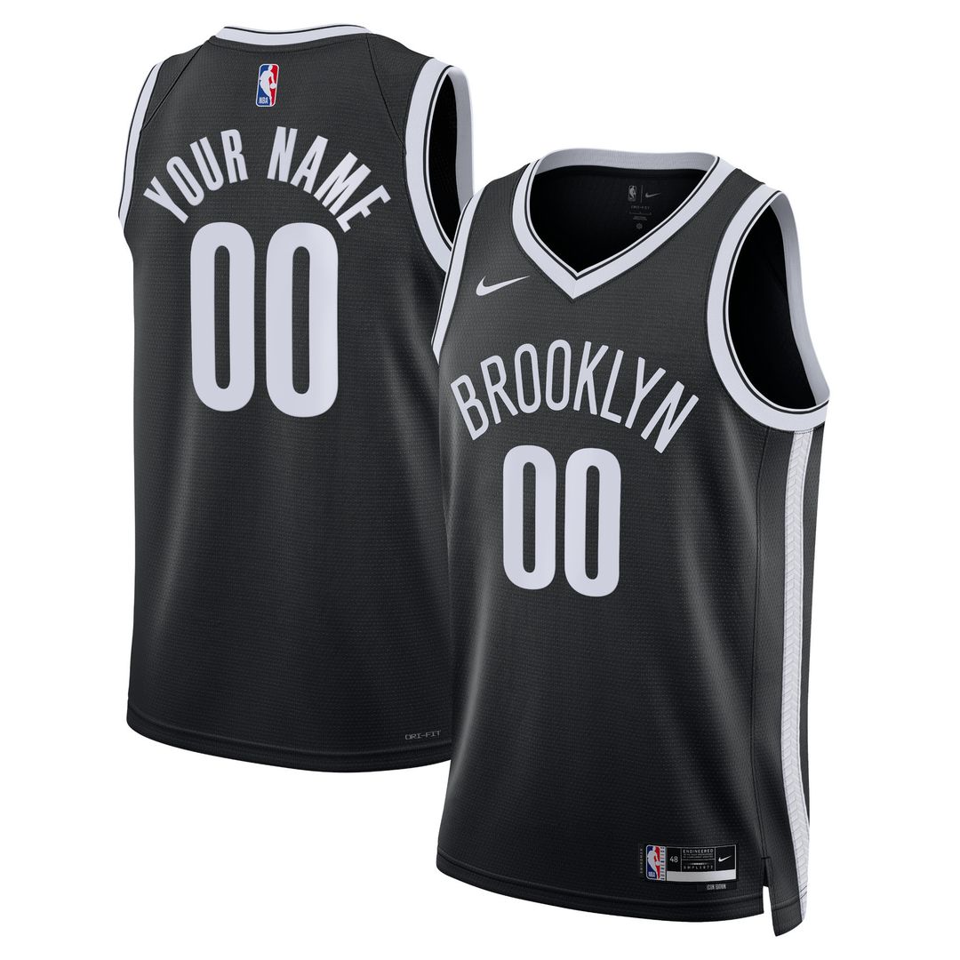 Brooklyn Nets Nike Unisex Swingman Custom Jersey Black - Icon Edition Team Jersey Sports Fan Apparel