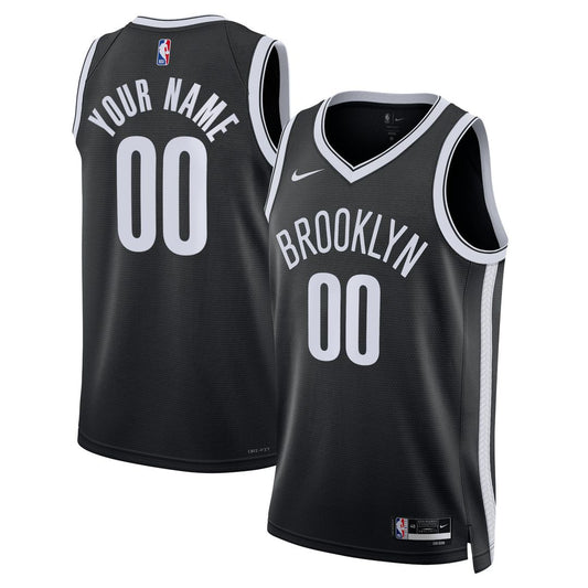 Brooklyn Nets Nike Unisex Swingman Custom Jersey Black - Icon Edition Team Jersey Sports Fan Apparel