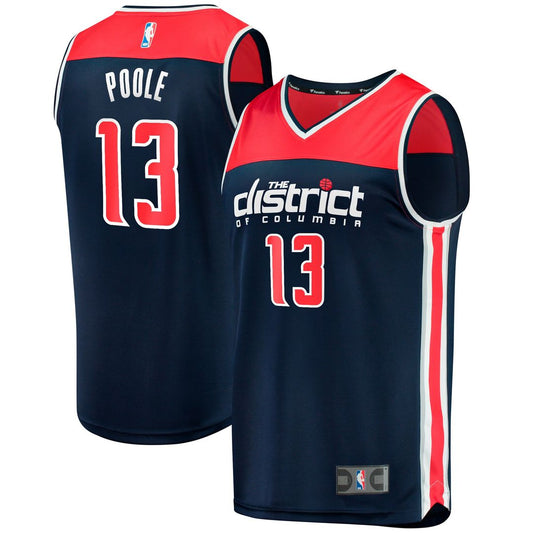 Washington Wizards Jordan Poole Fanatics Youth Fast Break Player Jersey - Statement Edition - Navy Team Jersey Sports Fan Apparel
