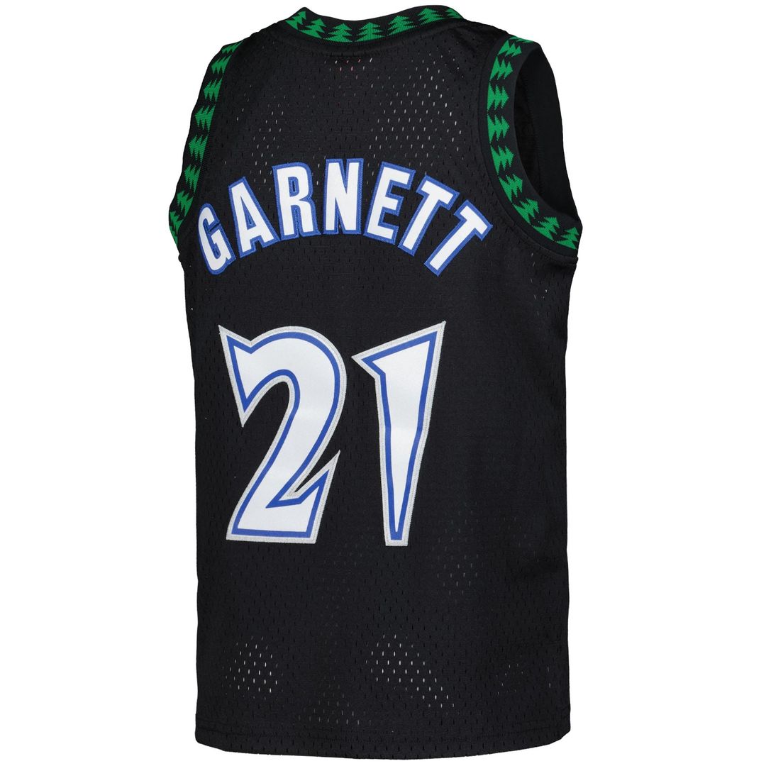 Minnesota Timberwolves Kevin Garnett Mitchell & Ness Youth 1997/98 Hardwood Classics Swingman Jersey - Black Team Jersey Sports Fan Apparel
