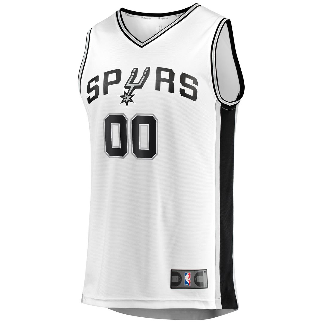San Antonio Spurs Fanatics Youth Fast Break Replica Custom Jersey - Association Edition - White Team Jersey Sports Fan Apparel