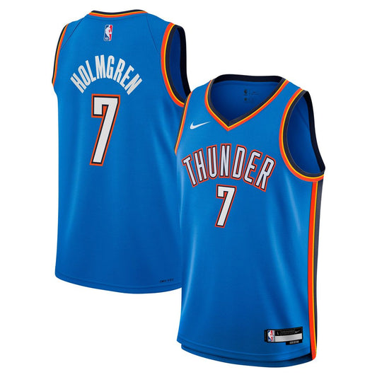 Oklahoma City Thunder Chet Holmgren Nike Youth Swingman Jersey - Icon Edition - Blue Team Jersey Sports Fan Apparel