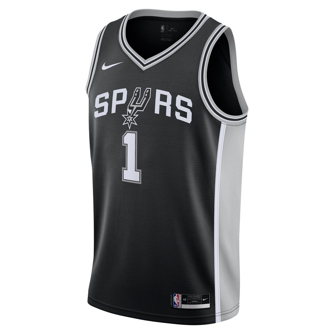 San Antonio Spurs Victor Wembanyama Nike Youth Swingman Jersey - Icon Edition - Black Team Jersey Sports Fan Apparel