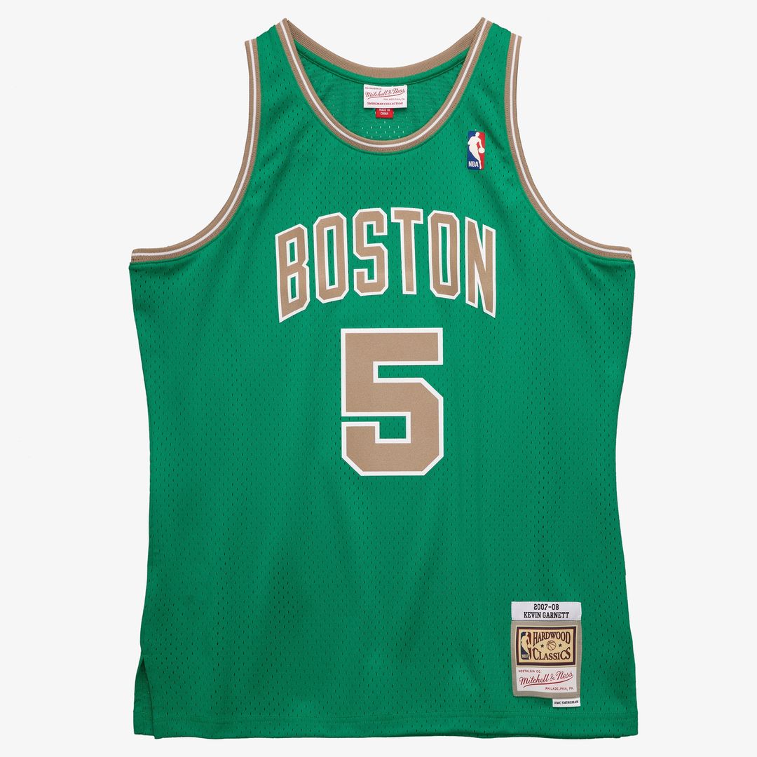 Boston Celtics Kevin Garnett Mitchell & Ness 2007 - 08 Hardwood Classics Swingman Jersey - Kelly Green Team Jersey Sports Fan Apparel