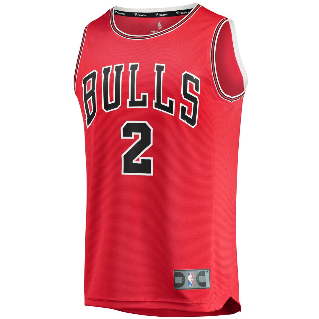 Chicago Bulls Lonzo Ball Fanatics Youth Fast Break Road Replica Jersey - Icon Edition - Red Team Jersey Sports Fan Apparel