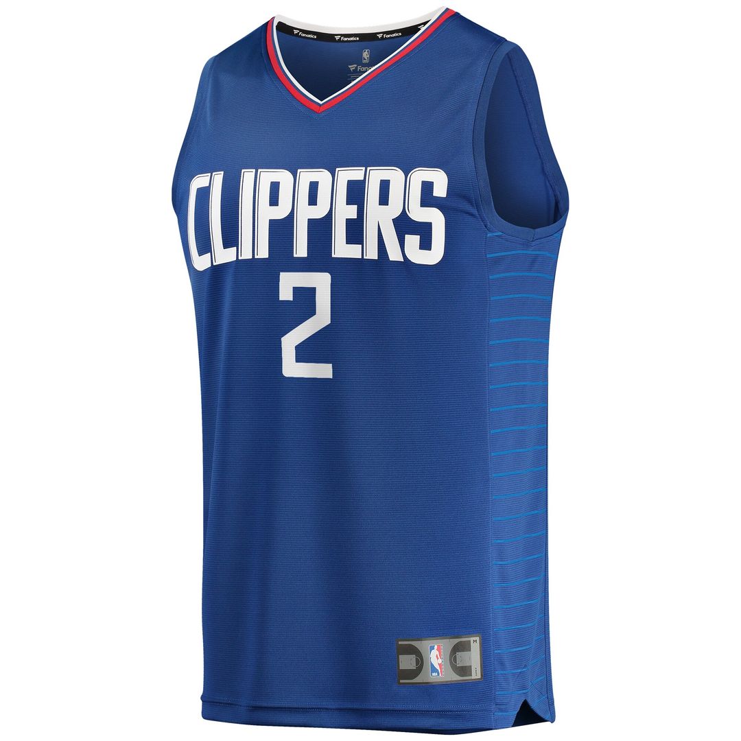 LA Clippers Kawhi Leonard Fanatics Youth 2019/20 Fast Break Replica Jersey Blue - Icon Edition Team Jersey Sports Fan Apparel