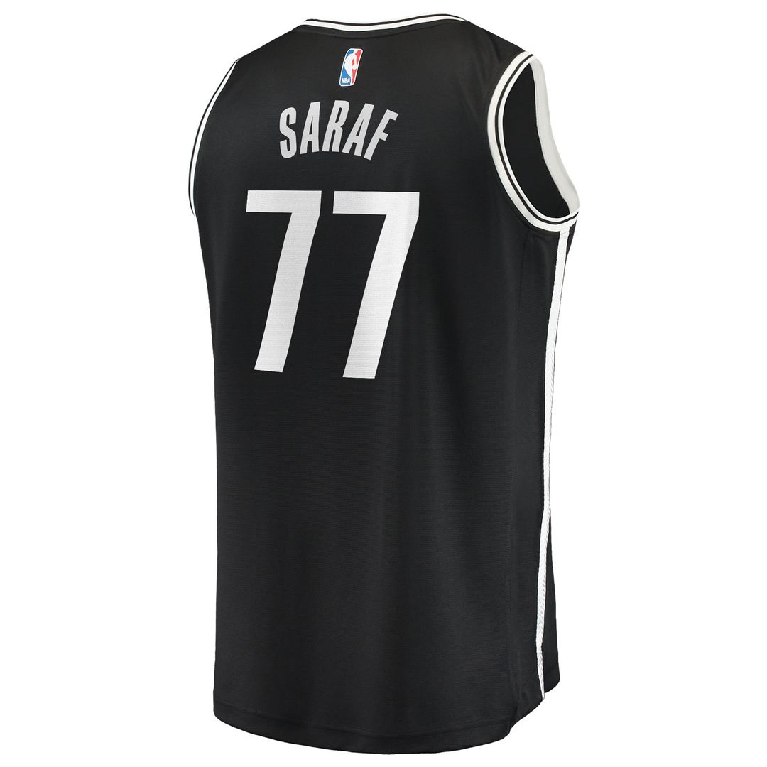 Brooklyn Nets Ben Saraf Fanatics Fast Break Replica Jersey - Black - Icon Edition Team Jersey Sports Fan Apparel