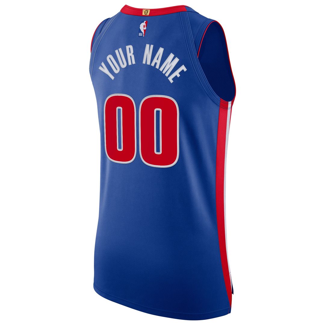 Detroit Pistons Nike Authentic Custom Jersey Blue - Icon Edition Team Jersey Sports Fan Apparel