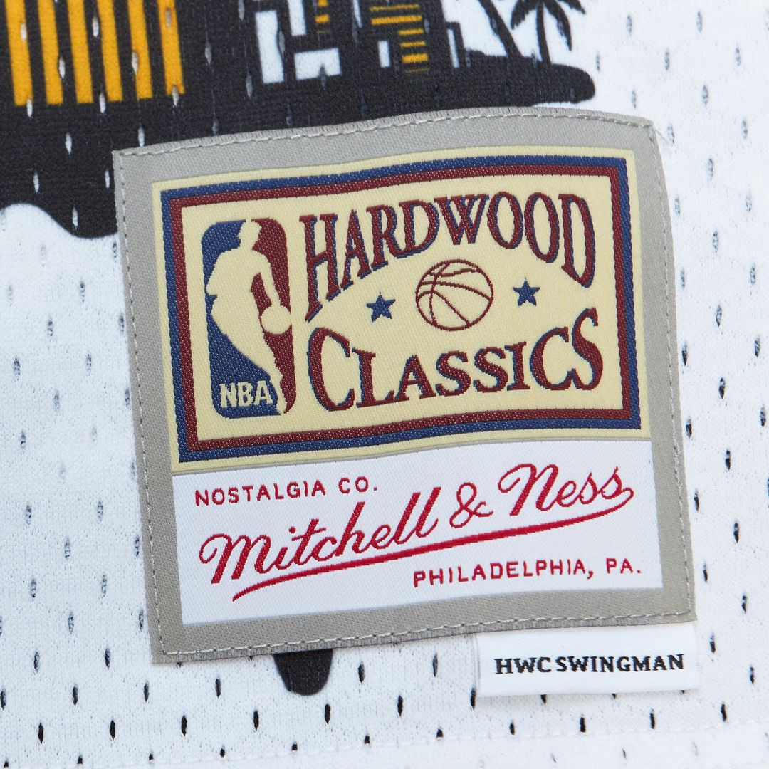 Miami Heat Mitchell & Ness x Tats Cru Hardwood Classics Fashion Jersey - White Team Jersey Sports Fan Apparel