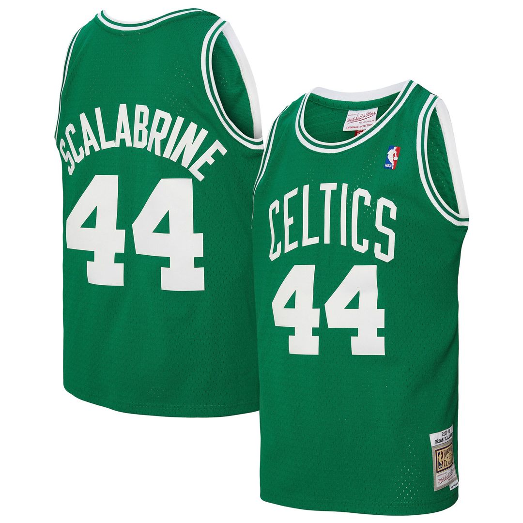 Boston Celtics Brian Scalabrine Mitchell & Ness 2007/08 Hardwood Classics Swingman Jersey - Kelly Green Team Jersey Sports Fan Apparel