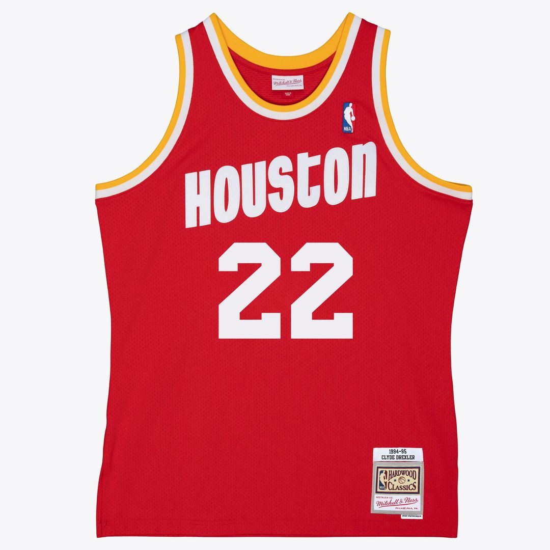 Houston Rockets Clyde Drexler Mitchell & Ness 1994/95 Swingman Jersey - Red Team Jersey Sports Fan Apparel