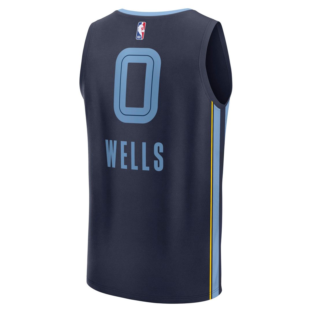 Memphis Grizzlies Jaylen Wells Fanatics Fast Break Replica Player Jersey - Icon Edition - Navy Team Jersey Sports Fan Apparel