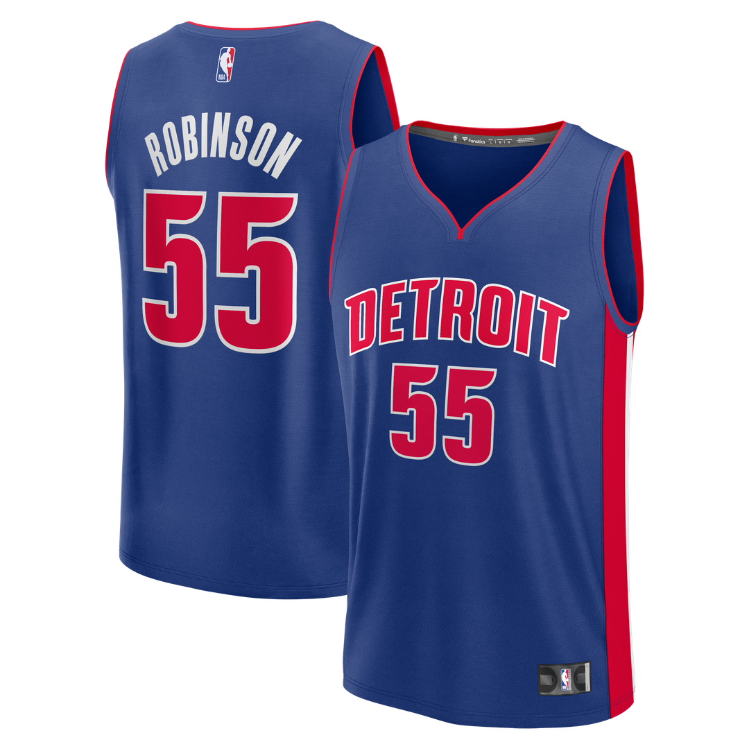Detroit Pistons Duncan Robinson Fanatics Fast Break Jersey - Icon Edition - Blue Team Jersey Sports Fan Apparel