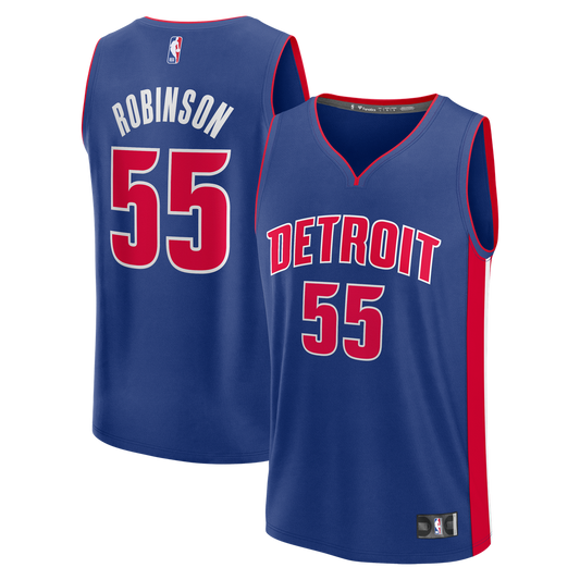 Detroit Pistons Duncan Robinson Fanatics Fast Break Jersey - Icon Edition - Blue Team Jersey Sports Fan Apparel