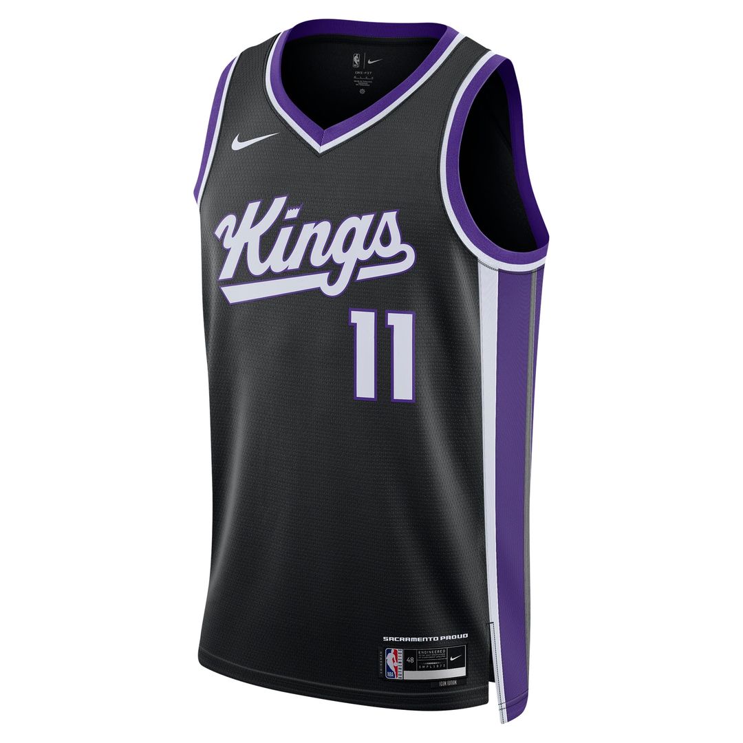 Sacramento Kings Domantas Sabonis Nike Unisex Swingman Player Jersey - Icon Edition - Black Team Jersey Sports Fan Apparel