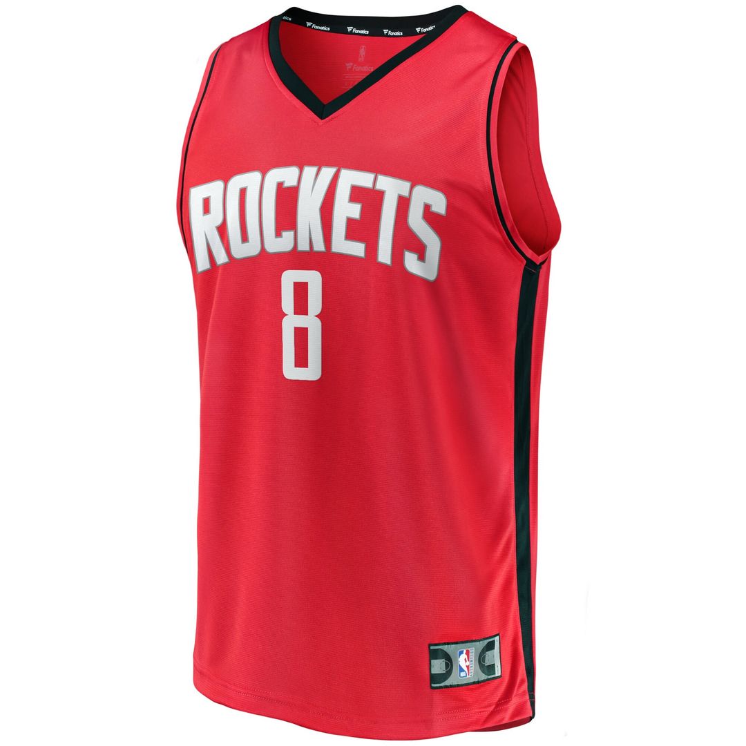 Houston Rockets Jae'Sean Tate Fanatics Fast Break Replica Jersey - Icon Edition - Red Team Jersey Sports Fan Apparel