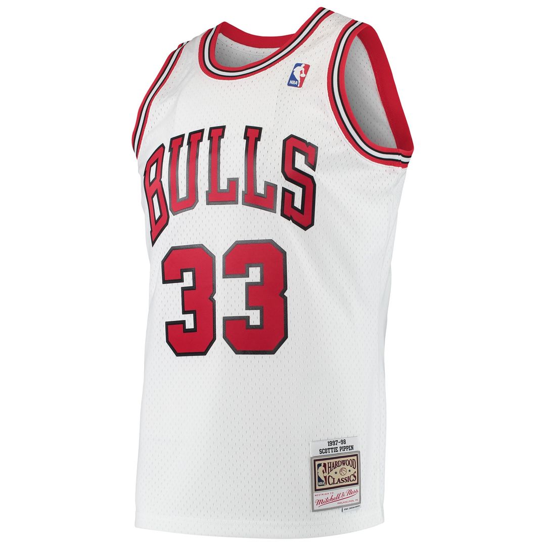 Chicago Bulls Scottie Pippen Mitchell & Ness Hardwood Classics Swingman Jersey - White Team Jersey Sports Fan Apparel