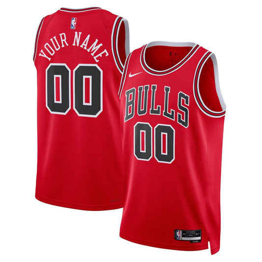 Chicago Bulls Nike Unisex Swingman Custom Jersey Red - Icon Edition Team Jersey Sports Fan Apparel