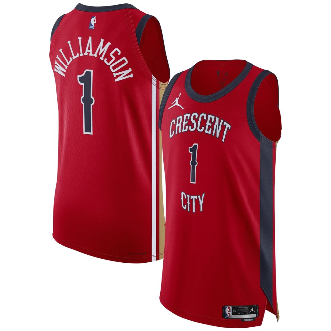 New Orleans Pelicans Zion Williamson Jordan Brand Authentic Jersey - Statement Edition - Red Team Jersey Sports Fan Apparel