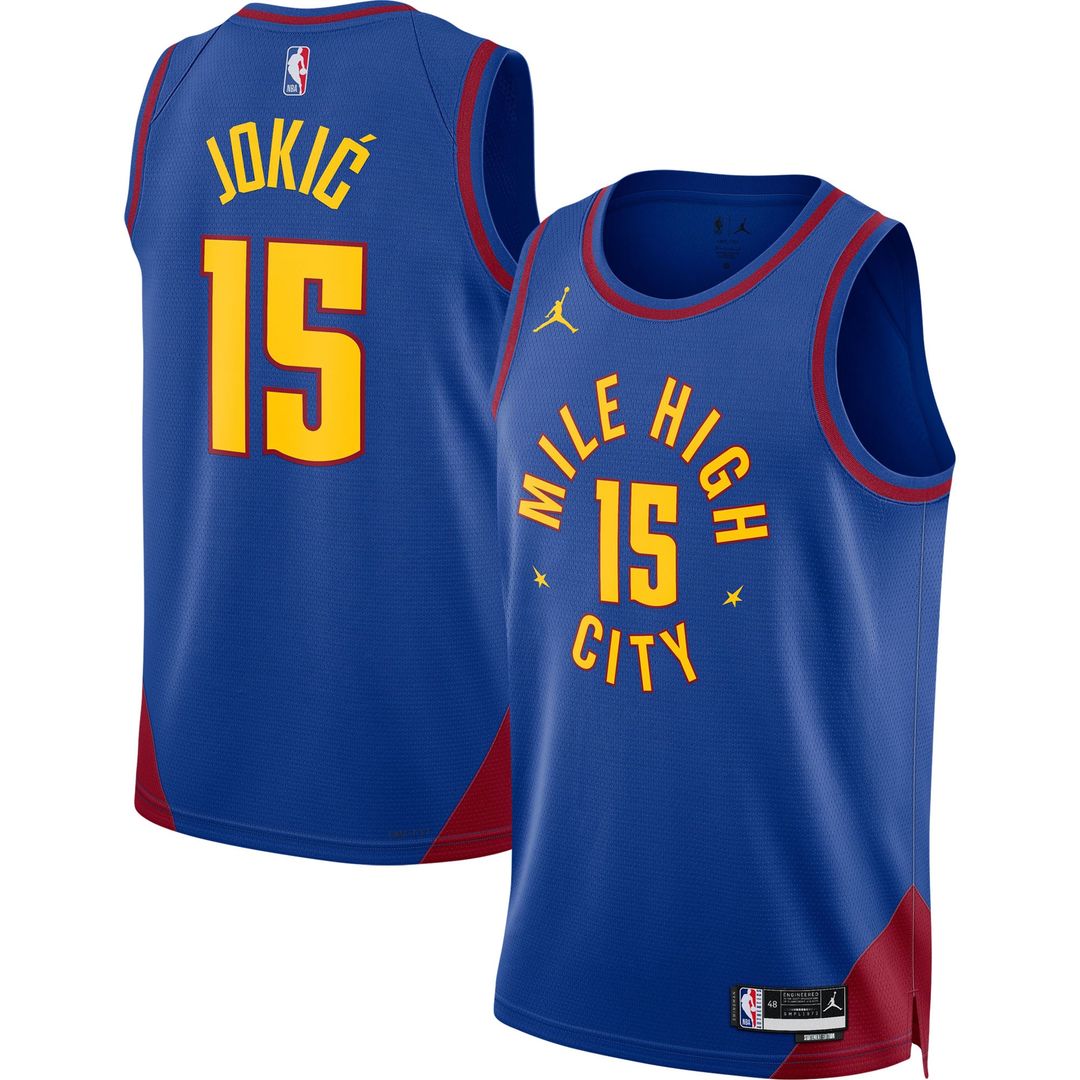 Denver Nuggets Nikola Jokic Jordan Brand Unisex Swingman Jersey - Statement Edition - Blue Team Jersey Sports Fan Apparel