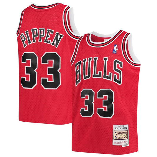 Chicago Bulls Scottie Pippen Mitchell & Ness Youth 1997 - 98 Hardwood Classics Swingman Jersey - Red Team Jersey Sports Fan Apparel