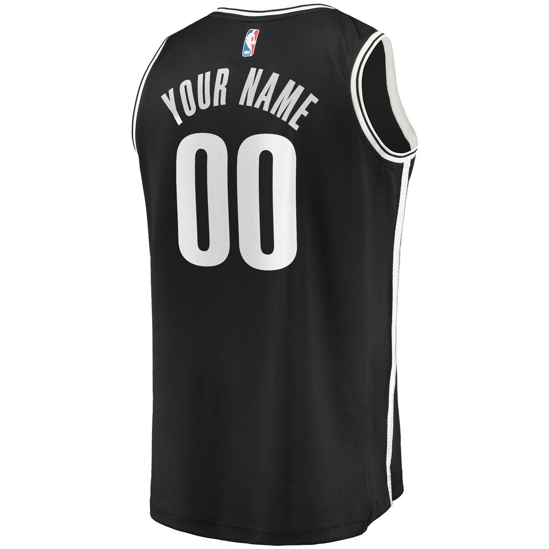 Brooklyn Nets Fanatics Youth Fast Break Custom Replica Jersey Black - Icon Edition Team Jersey Sports Fan Apparel