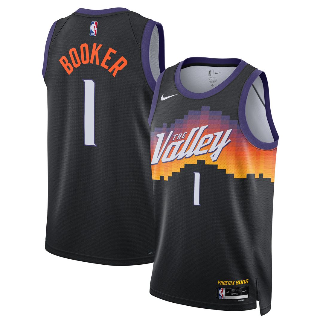 Phoenix Suns Devin Booker Nike Unisex 2025/26 Swingman Jersey - Black - City Edition Team Jersey Sports Fan Apparel
