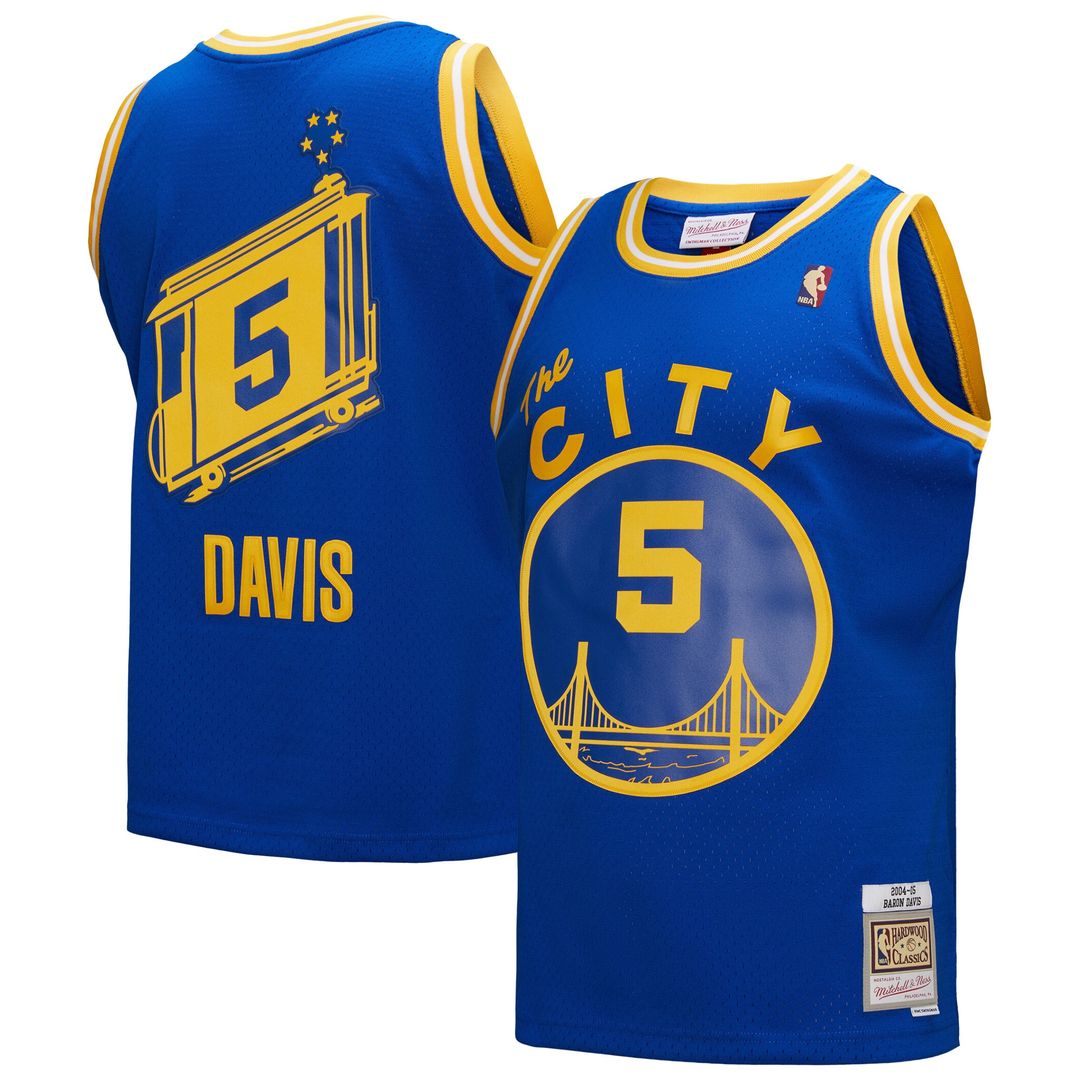 Golden State Warriors Baron Davis Mitchell & Ness Hardwood Classics 2004/05 Swingman Jersey - Royal Team Jersey Sports Fan Apparel