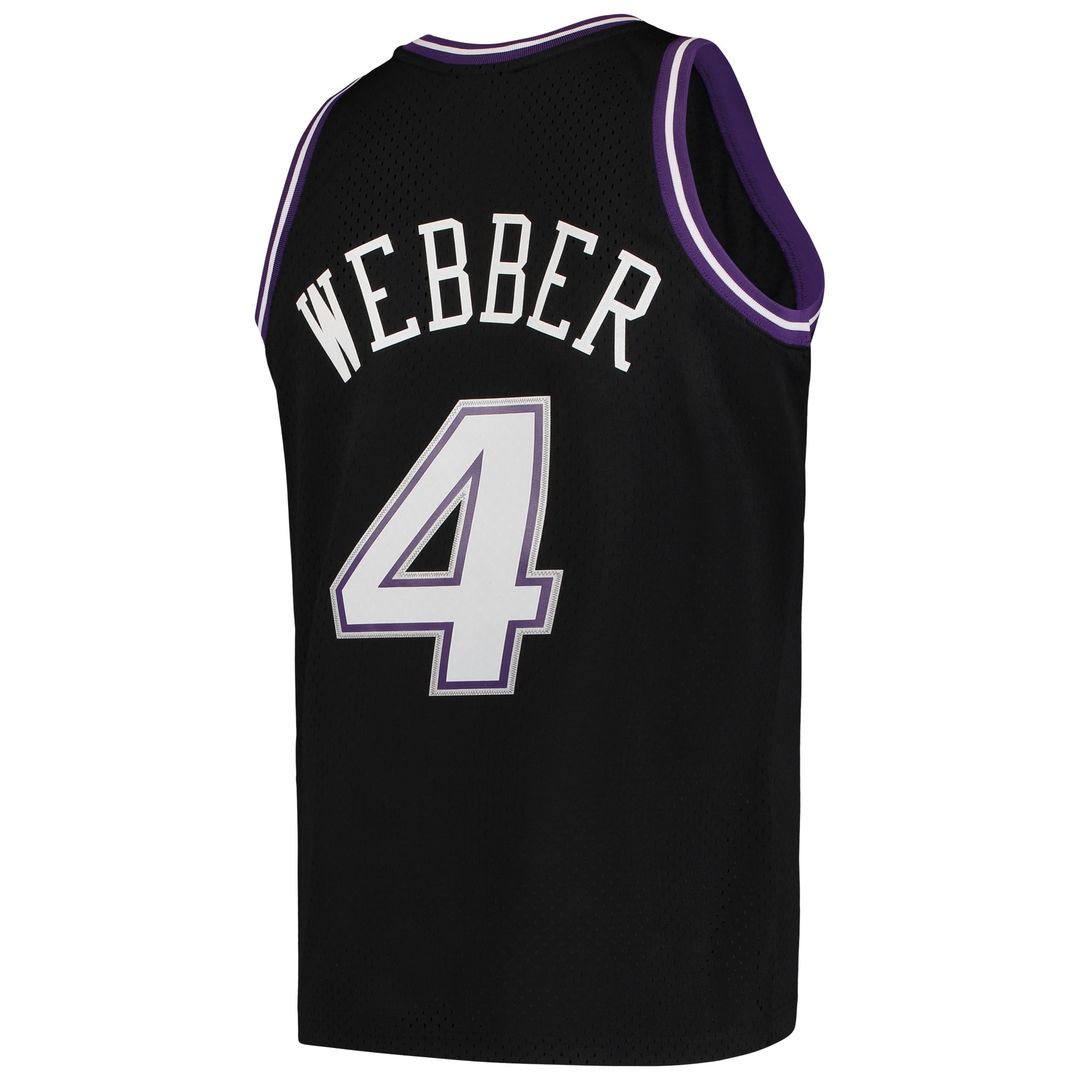 Sacramento Kings Chris Webber Mitchell & Ness 2000/01 Hardwood Classics Swingman Jersey - Black Team Jersey Sports Fan Apparel