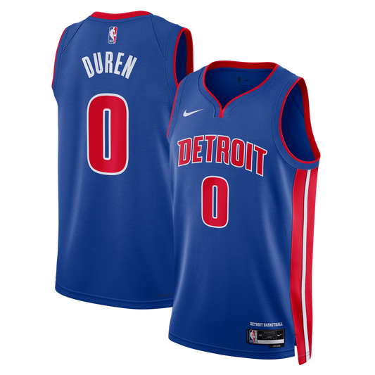 Detroit Pistons Jalen Duren Nike Unisex Swingman Jersey - Icon Edition - Blue Team Jersey Sports Fan Apparel