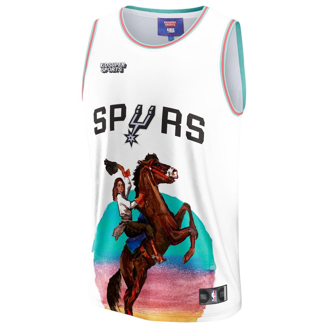 San Antonio Spurs NBA & KidSuper Studios by Fanatics Unisex Hometown Jersey - White Team Jersey Sports Fan Apparel