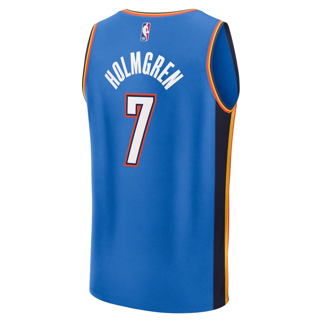 Oklahoma City Thunder Chet Holmgren Fanatics Fast Break Replica Player Jersey - Icon Edition - Blue Team Jersey Sports Fan Apparel
