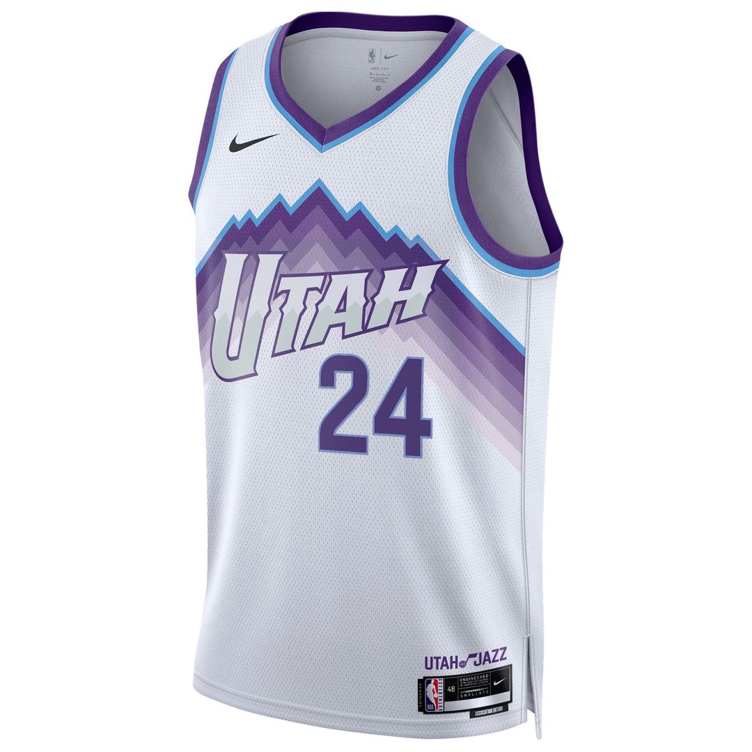 Utah Jazz Walker Kessler Nike Unisex Swingman Jersey - Association Edition - White Team Jersey Sports Fan Apparel
