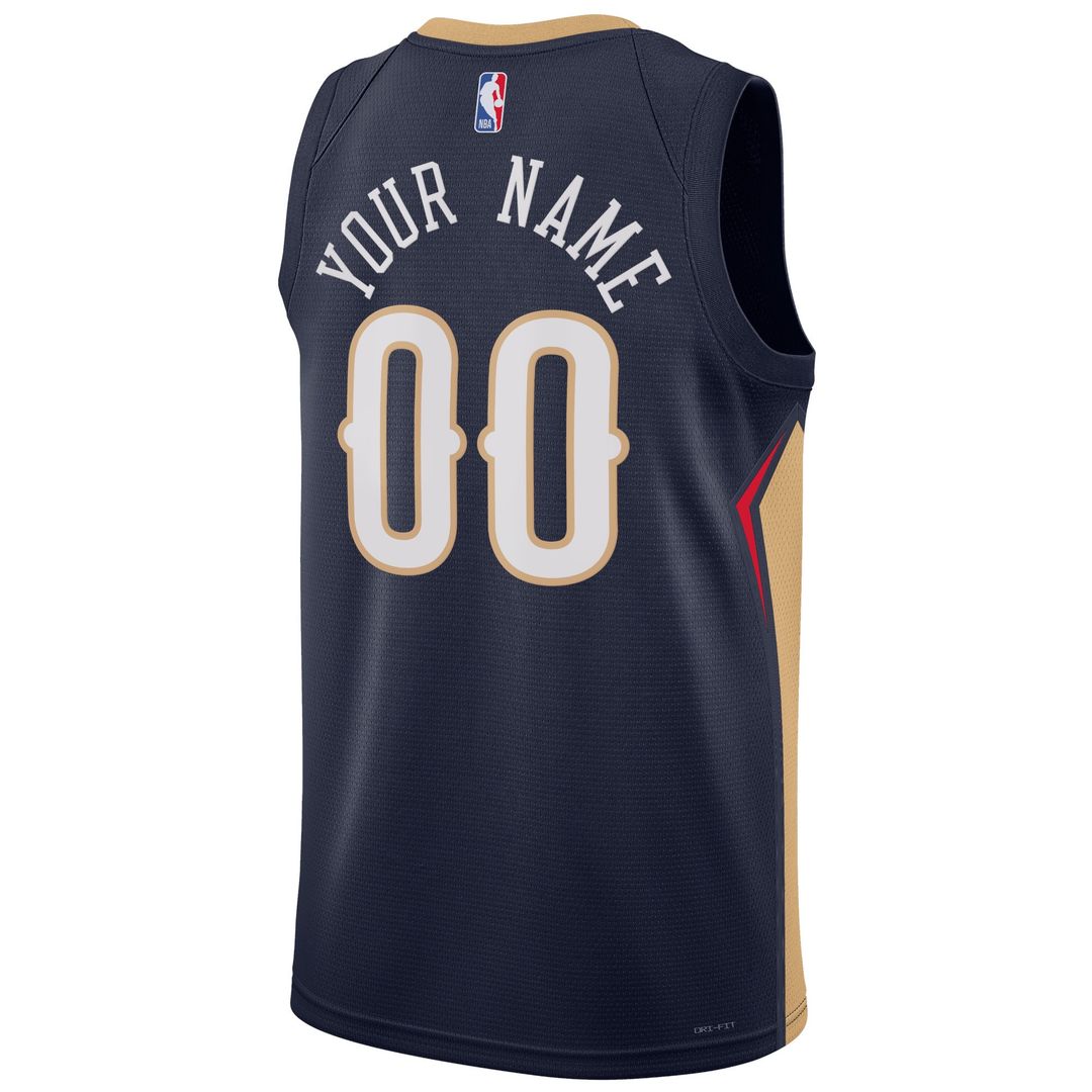 New Orleans Pelicans Nike Unisex 2022/23 Swingman Custom Jersey Navy - Icon Edition Team Jersey Sports Fan Apparel