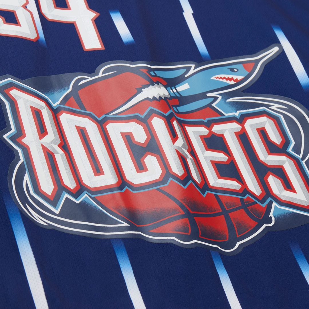 Houston Rockets Hakeem Olajuwon Mitchell & Ness Unisex Maxxed Out Fashion Hockey Jersey - Navy Team Jersey Sports Fan Apparel