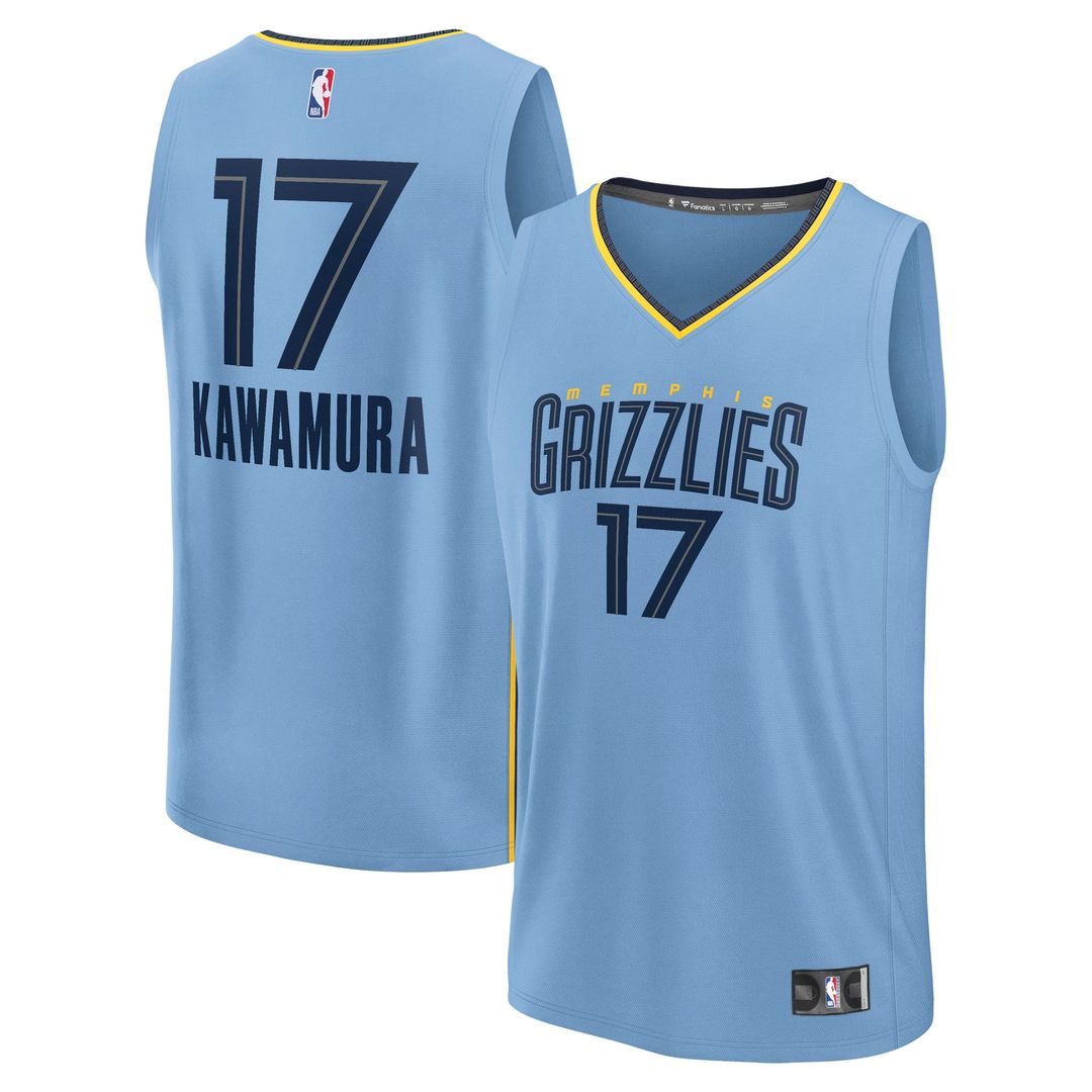 Memphis Grizzlies Yuki Kawamura Fanatics Fast Break Replica Player Jersey - Statement Edition - Light Blue Team Jersey Sports Fan Apparel