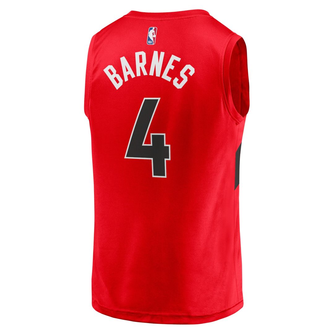 Toronto Raptors Scottie Barnes Fanatics Fast Break Replica Jersey - Icon Edition - Red Team Jersey Sports Fan Apparel