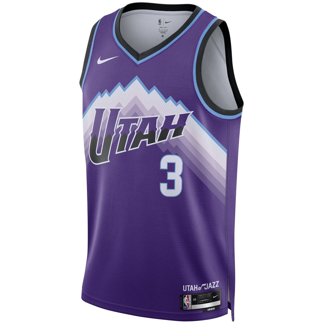 Utah Jazz Keyonte George Nike Unisex Swingman Jersey - Icon Edition - Purple Team Jersey Sports Fan Apparel